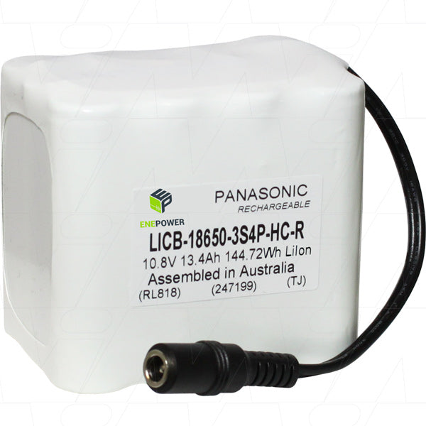 10.8V 13.4Ah High Capacity LiIon Battery with CE180 2.1mm DC Jack