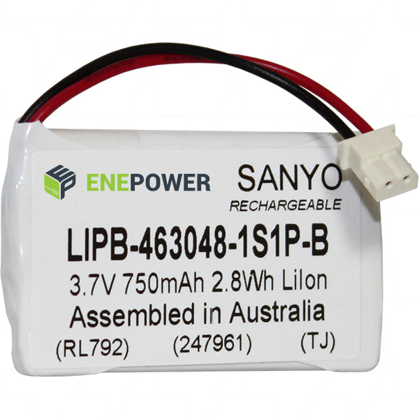 3.7V 750mAh High Capacity LiIon Battery with CE-B Molex 5264-2 Connector