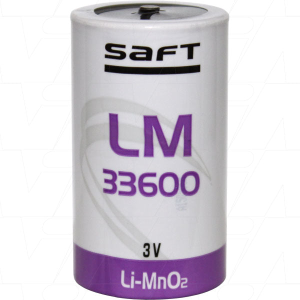 LM33600 Saft D Size 3V High Power Lithium Cylindrical Cell