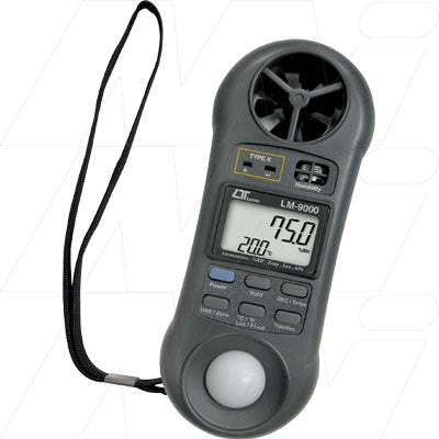 7 in 1 Meter - Anemometer, Air Flow, Humidity-Temp., Dew Point, Light, Barometer, Type K Temp.