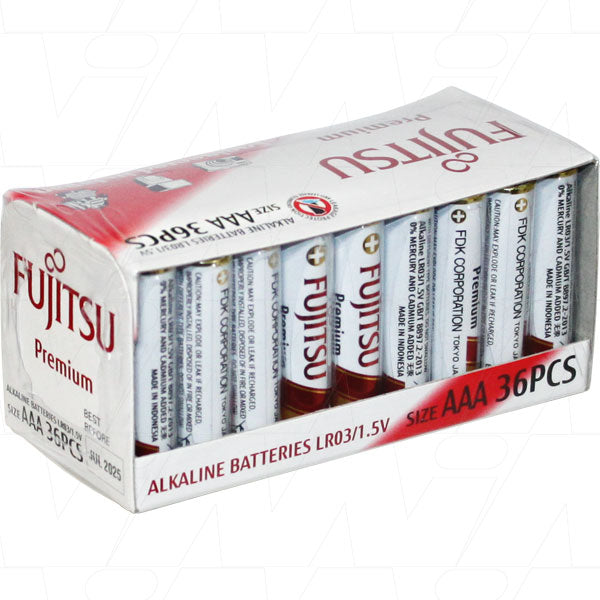 Fujitsu Premium Power LR03 AAA Size Alkaline Battery (36 pack)