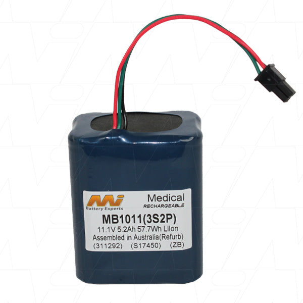 Medical Battery suitable for PhysioTouch Lithium Ion (LiIon) 11.1V 5.2Ah MB1011