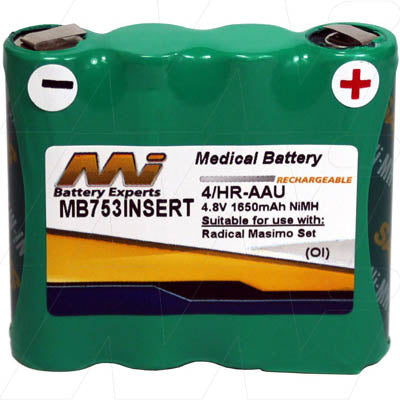 Medical battery suit. for Masimo Radical SET V4 Pulse O2.