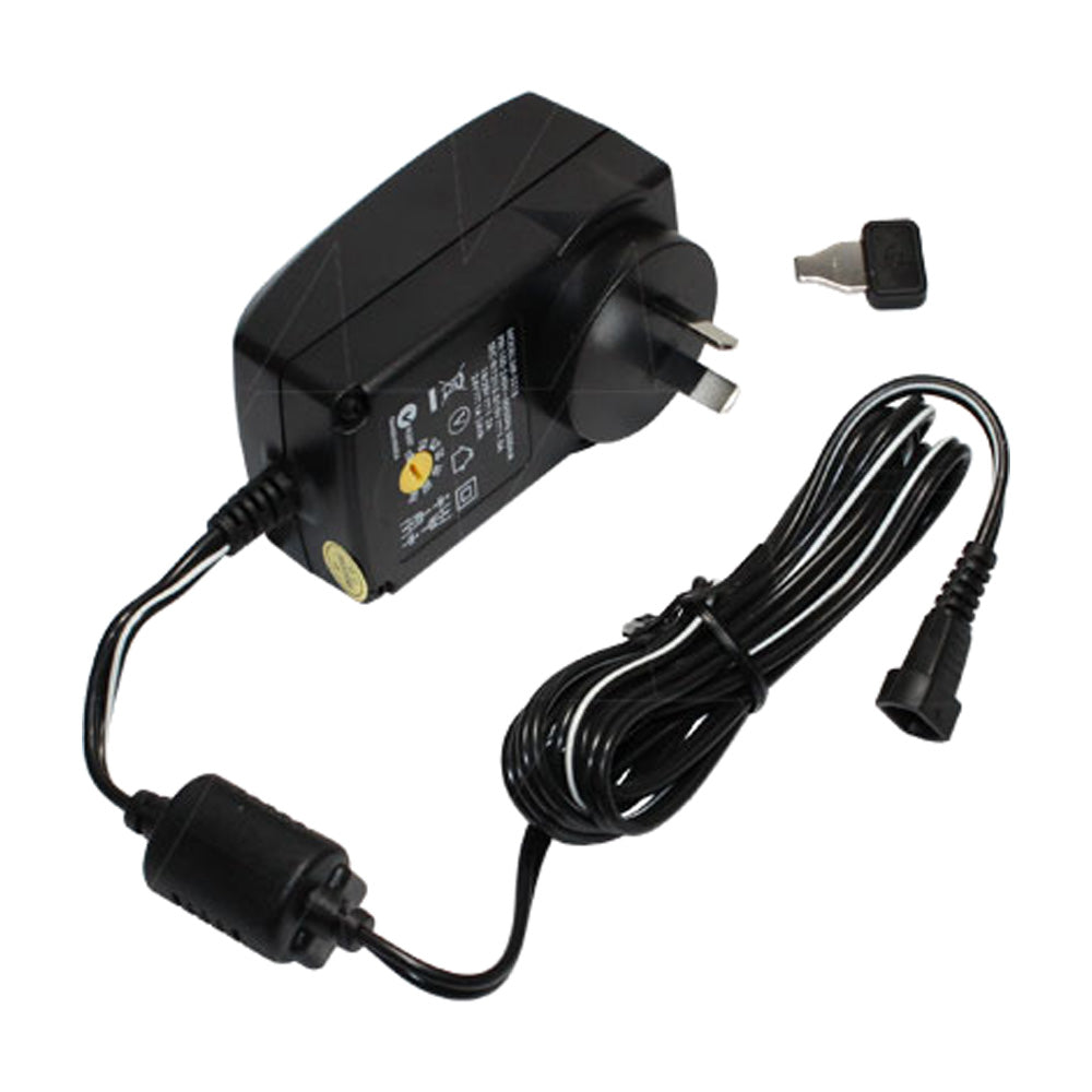 Power Supply 240VAC input, output 9V, 12V, 13.5V, 15V DC @ 1.5A, 18V, 20V DC 1.2A, 24V DC @ 1A