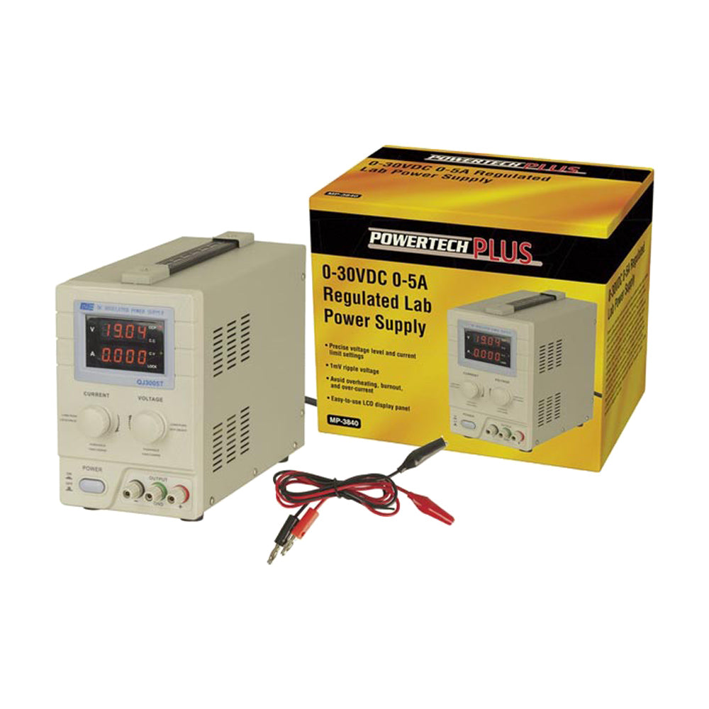 Adjustable 0-30V 5A Power Supply with Short Circuit Protection and LCD Display