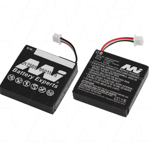 3.7V 230mAh LiPo Port. Audio battery suitable for Logitech H800 Wireless Headset