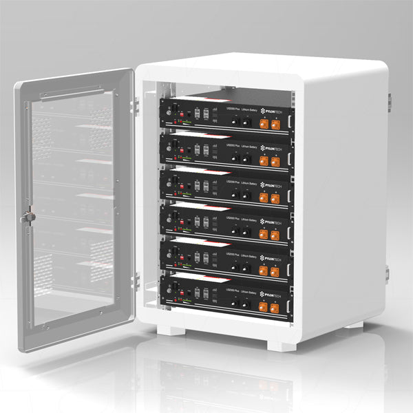 White IP20 Cabinet Rack for up to 6 x US2000 or 4 x US3000 or UP2500 Series 19 Units