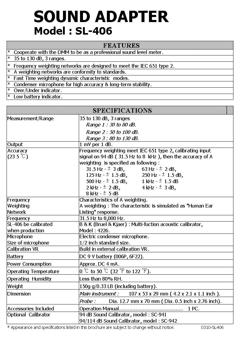 Sound Level Adaptor