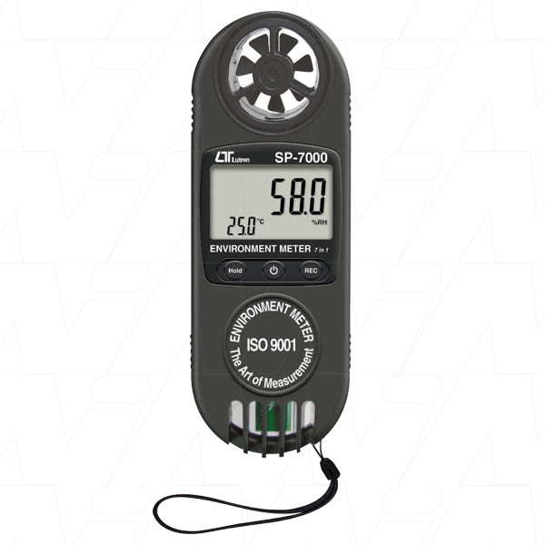 7 in 1 Environment Meter - Anemometer, CMM-CFM Humidity-Temp. meter