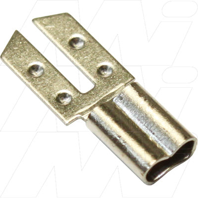 2.9mm ID 3.5mm OD Weld Type Spade Terminal Female Receptacle