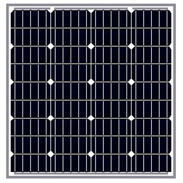 12V 60W 36 Cell Symmetry Monocrystalline Solar Module with IP65 rated junction box and 2 x 0.9m leads with LH4 male & female connectors