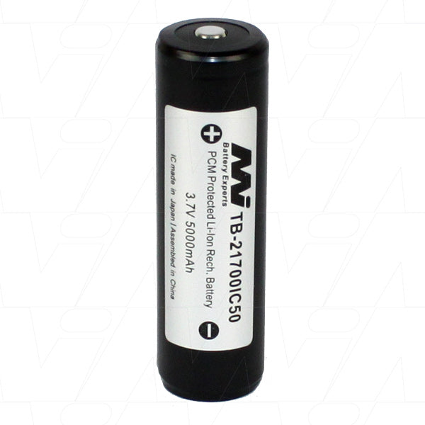 21700 size 5.0Ah Protected Lithium Ion Torch Battery