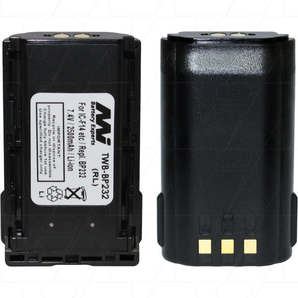 7.2V 2500mAh LiIon Two Way Radio battery suit. for Icom