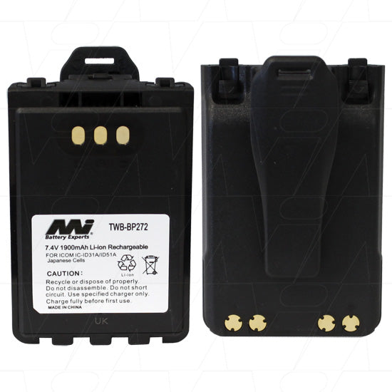 7.4V 1900mAh LiIon Two Way Radio battery