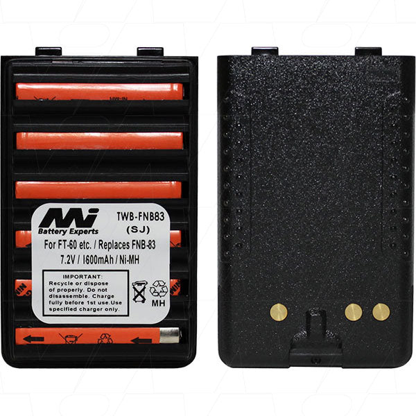 7.2V 1600mAh NiMH 2Way battery suit. for Yaesu