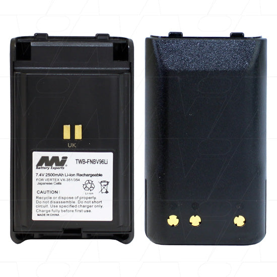 7.4V 2500mAh LiIon Two Way Radio battery