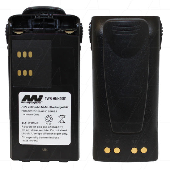 7.2V 2500mAh NiMH Impres Two Way Radio battery