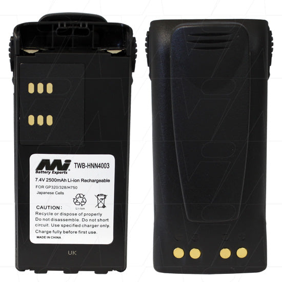 7.4V 2500mAh LiIon Impres Two Way Radio battery