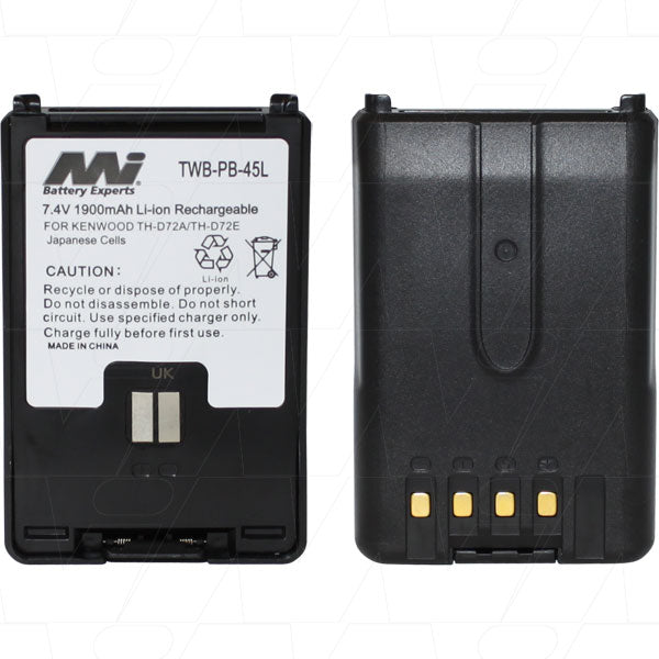 7.4V 1900mAh LiIon Two Way Radio battery