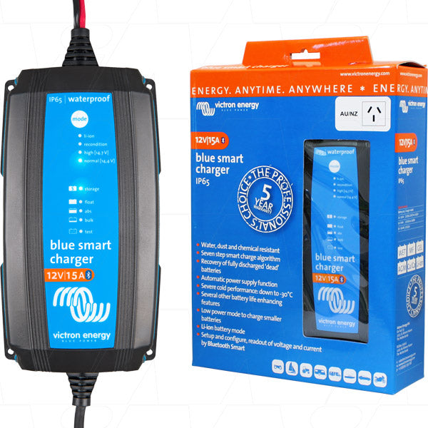 Victron Blue Smart IP65 SLA-LiFePO4 Charger 12V 15A