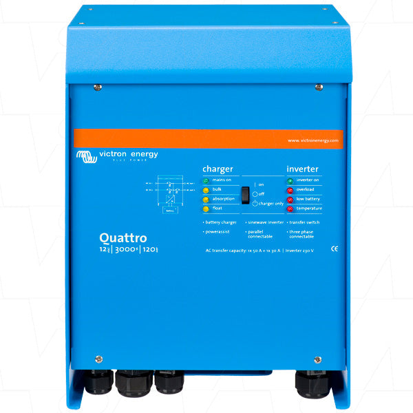 Quattro Inverter & SLA/LiFePO4 Charger 12V 3000VA 120A