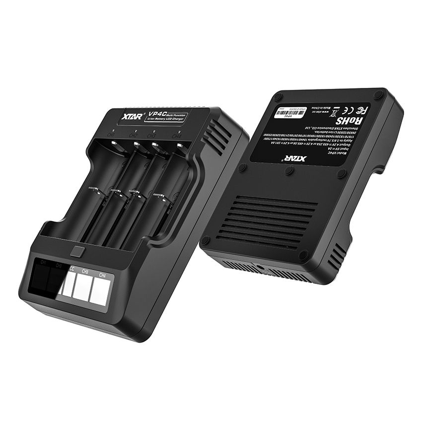 XTAR VP4C 1-4 Cell Lithium Ion Battery Charger with Individual Channel Current Adjustment