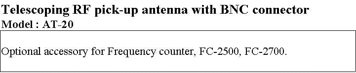 RF Pickup Antenna For 'FC' Meters