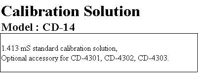 Calibration Solution For CD Meters