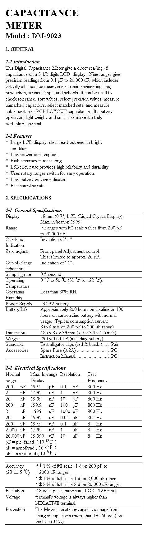 Capacitance Meter