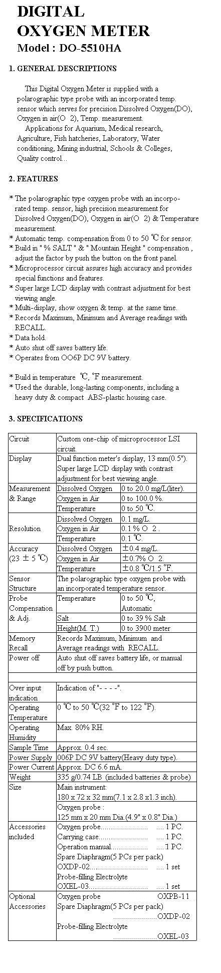 Disolved Oxygen Meter