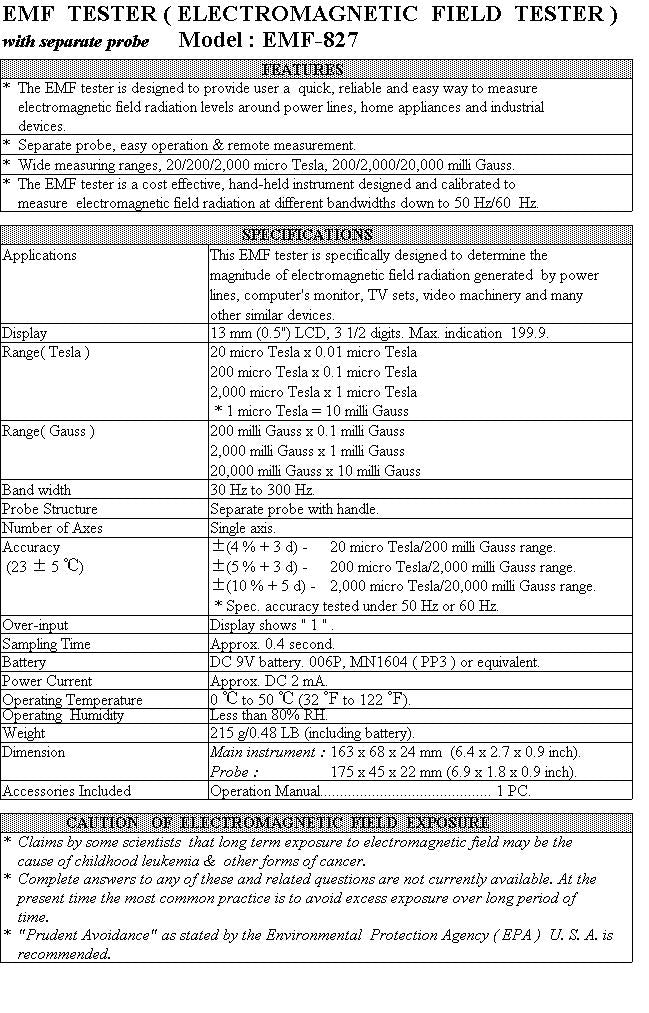 Electromagnetic Field Tester