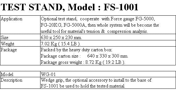 Test Stand For Force Gauge