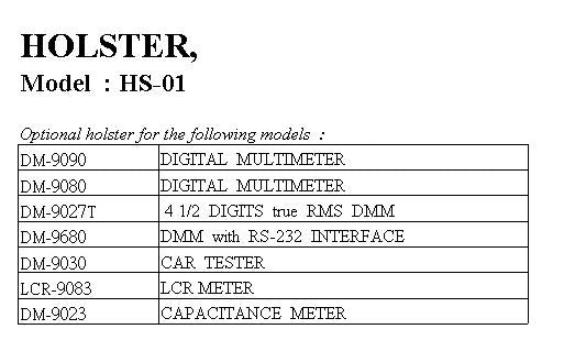 Multimeter Type Rubber Holster