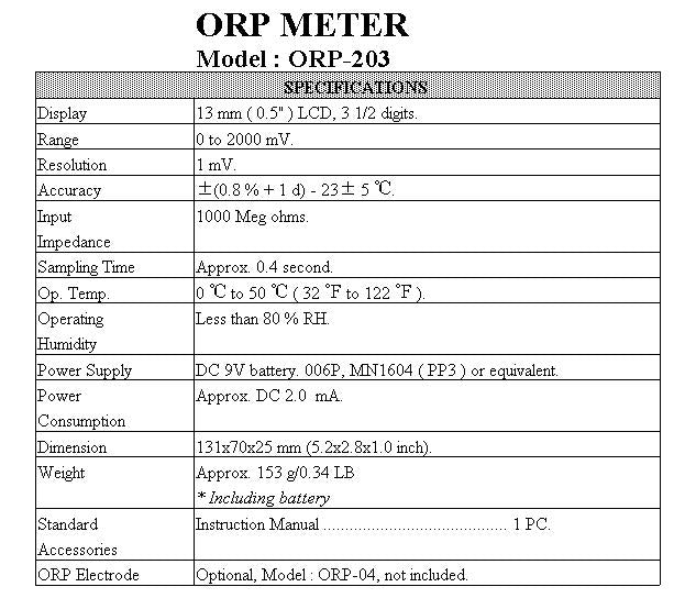 ORP Meter _ Pocket Size Electrode Optional