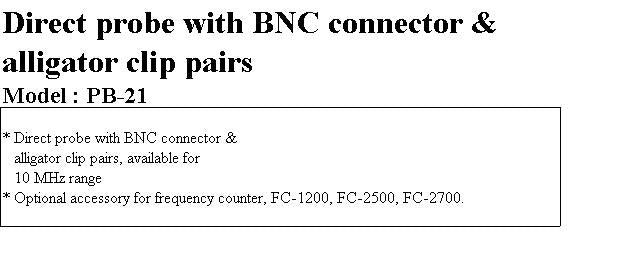 Direct Probe For 'FC' Meters