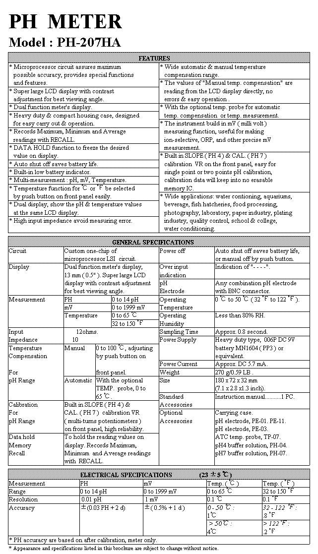 PH Meter With Temperature