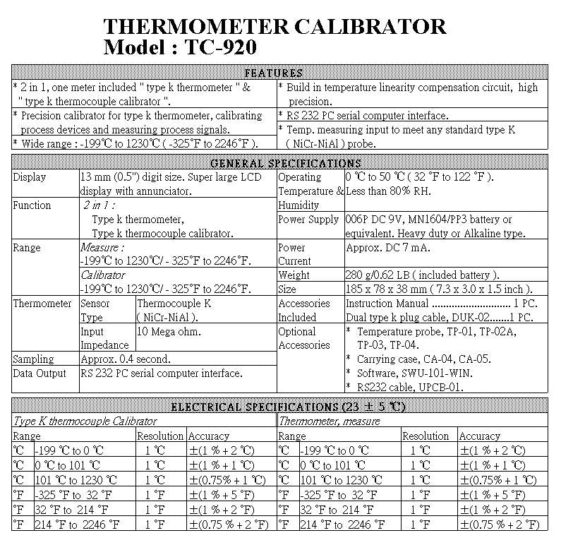 Thermometer Calibrator With RS232