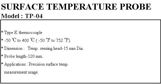 Surface Probe (Type K) -50Â°C To 400Â°C