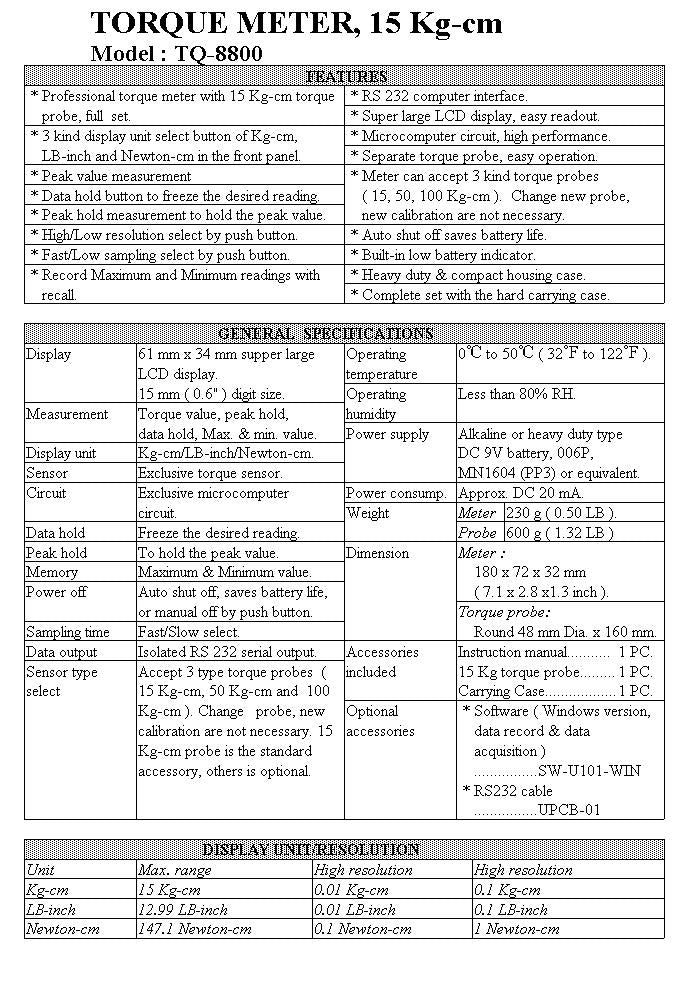 Torque Meter + RS232