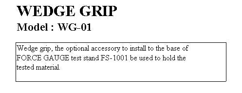 Wedge Grip For Force Gauge